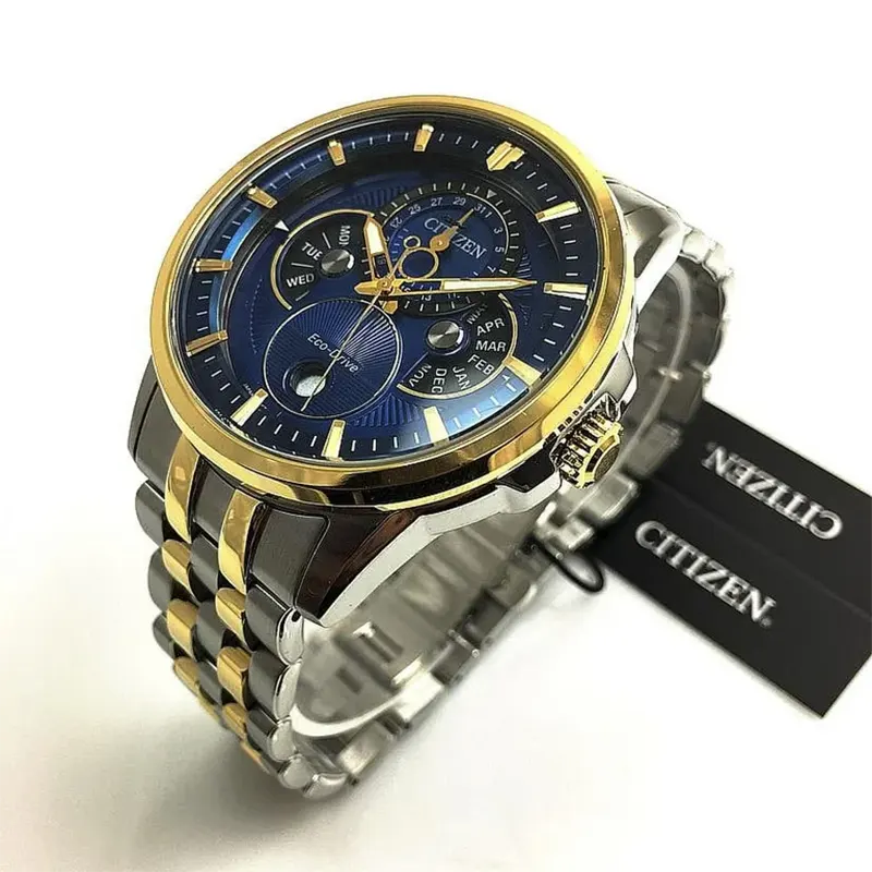 Citizen Calendrier Classic Moonphase Eco-Drive Men's Watch- BU0054-52L